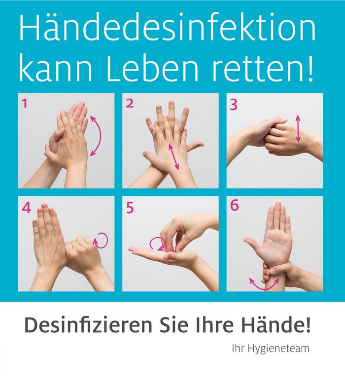 Anleitung Händedesinfektion