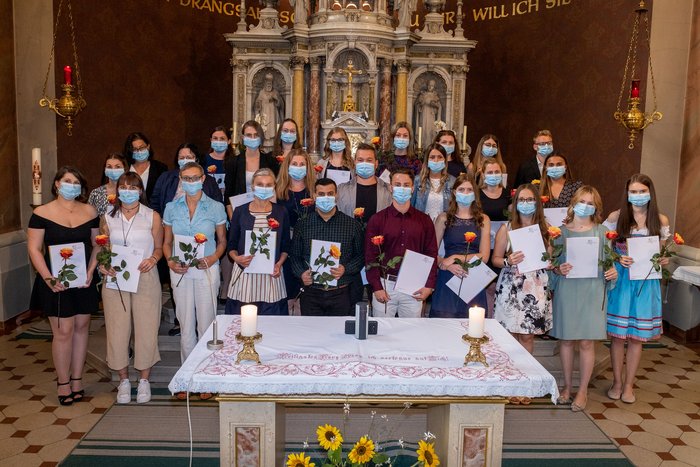 Gruppenfoto Abschluss Ausbildung zur Pflegefachassistenz