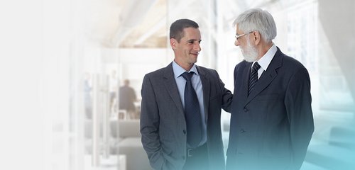 Arbeitgeber mit Mitarbeiter